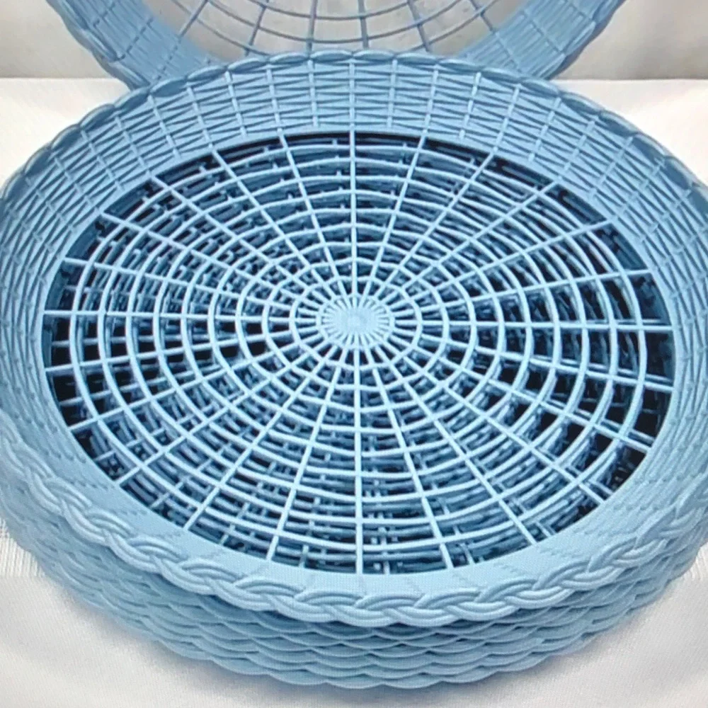 Sky Blue Woven Decorative Tray - Home Accents